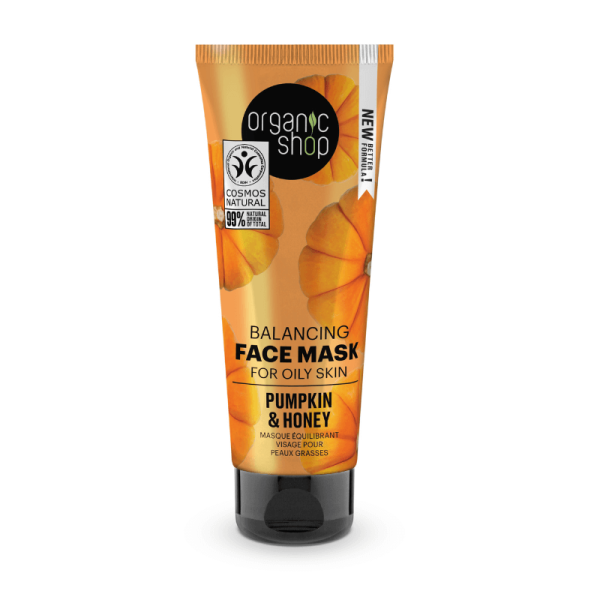 ORGANIC SHOP Pumpkin & Honey - Balancing Face Mask For Oily Skin